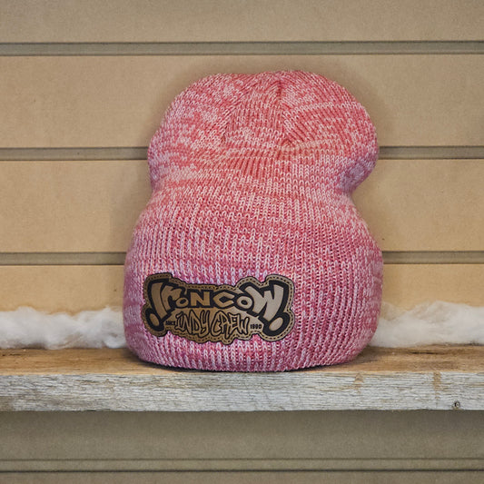 8" Marled Beanie - Leather Patch