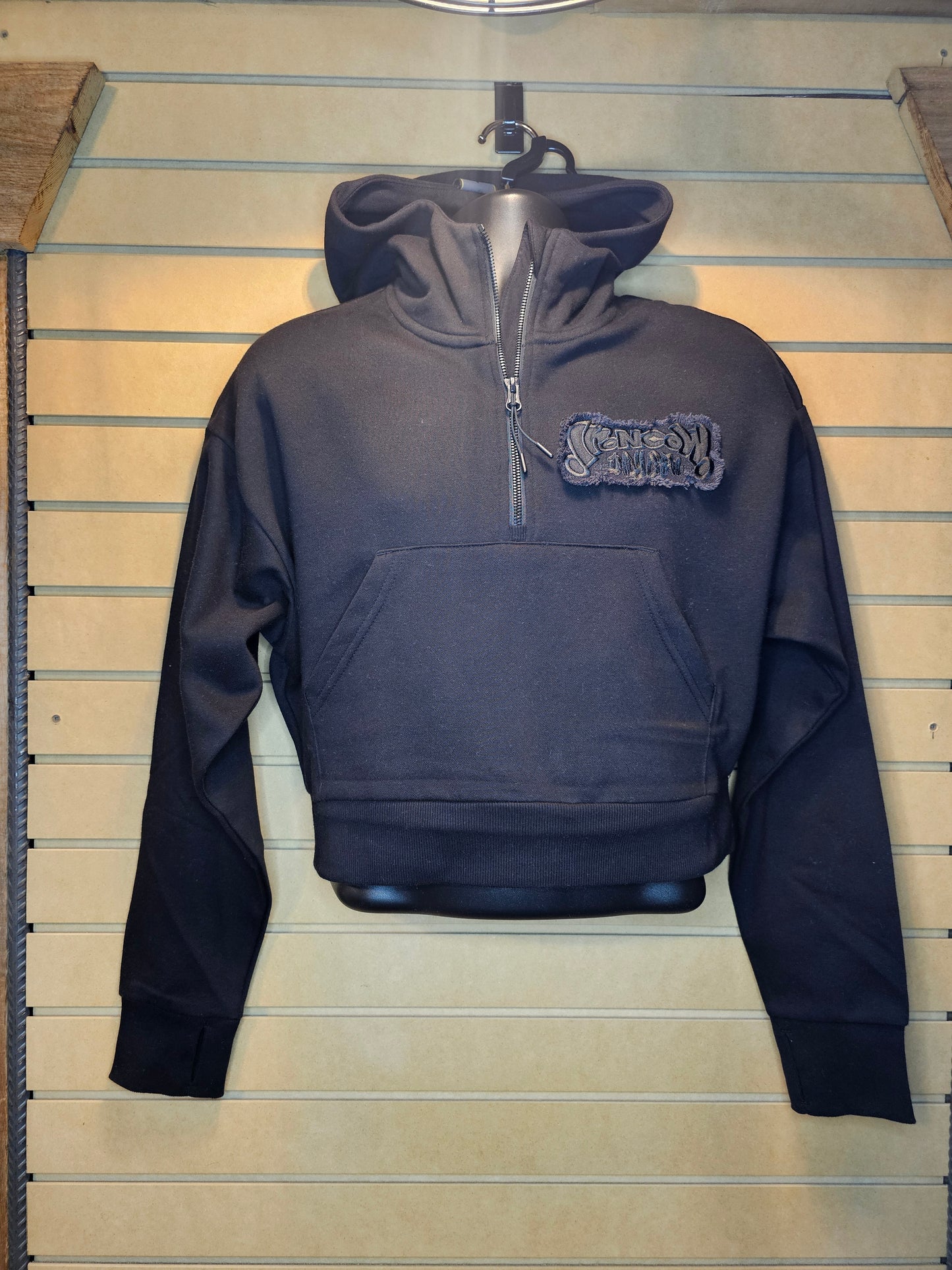 JET - OG Drop Shoulder ½ Zip Crop Hoodie