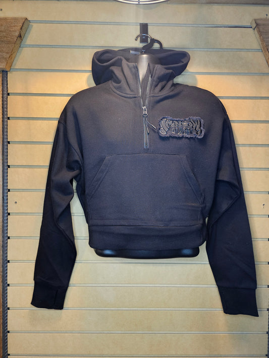 JET - OG Drop Shoulder ½ Zip Crop Hoodie